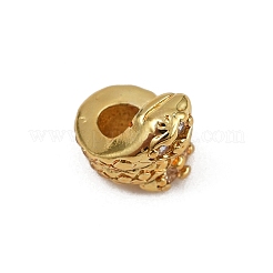 Покрытие стойки латунные прозрачные бусины из кубического циркония&nbsp;KK-L236-03A-G