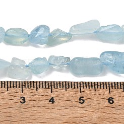Chapelets de perles en aigue-marine naturelle&nbsp;X-G-K203-46