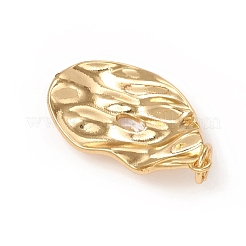 Pendentifs texturés en laiton zircon cubique micro pavé&nbsp;KK-I668-10G