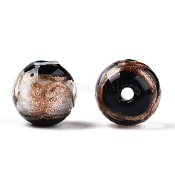 Perline murano con sabbia d'oro fatto a mano&nbsp;LAMP-T019-14mm-01