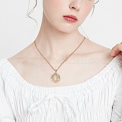 Подвески из кубического циркония с покрытием из латуни&nbsp;KK-SZ0001-78