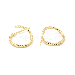 Латунные серьги-гвоздики в форме буквы C&nbsp;EJEW-P213-10G