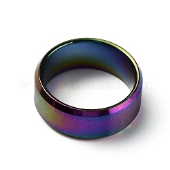 Anelli a fascia larga in acciaio inossidabile 201 per donne e uomini&nbsp;RJEW-WH0009-13B-M