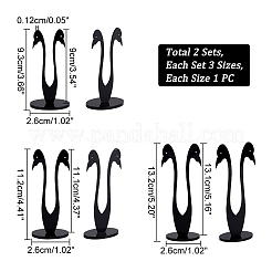 Espositori per orecchini in acrilico cigno 3 pz 3 misure&nbsp;EDIS-WH0029-39