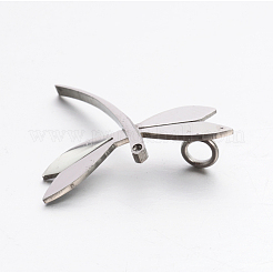 Mini colgantes de libélula de acero inoxidable 304 con rhinestone 3D&nbsp;STAS-E090-77P