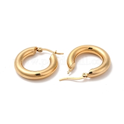 Pendientes de aro de acero inoxidable 304 con revestimiento al vacío de PVD para mujer&nbsp;X-EJEW-Q767-01B-G