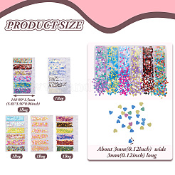 5 пакетик с 5 видами пластиковых блесток для нейл-арта&nbsp;MRMJ-TA0001-32