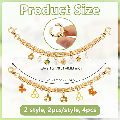 4 шт. 2 стильные железные ручки для сумок-цепочек&nbsp;HJEW-DR00208