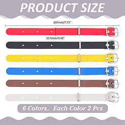 12 pieza de correas de cuero sintético para etiquetas de equipaje en 6 colores&nbsp;FIND-WR0012-92