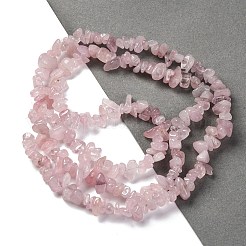 Chapelets de perles en quartz rose naturel&nbsp;LS-G-O049-B-36