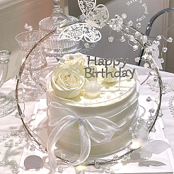 Прозрачный пластиковый двухконусный кулон для торта&nbsp;FIND-WH0126-341