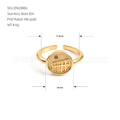 Manschettenringe aus Edelstahl 304 mit Zirkonia-Pavé&nbsp;WG6D417-02