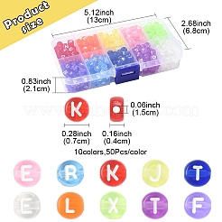 500шт 10 цвета прозрачные акриловые бусины&nbsp;TACR-FS0001-57