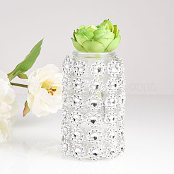 6 rangée en plastique diamant maille rouleau rouleau strass cristal ruban gâteau de mariage&nbsp;OCOR-WH0030-03