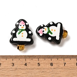 Бусины лэмпворк ручной работы новогодняя тема&nbsp;LAMP-G162-06C