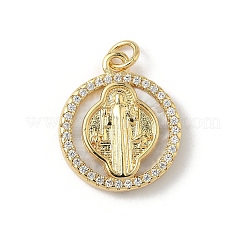 Латунь микропаве фианиты с подвесками-ракушками&nbsp;KK-Z115-04G