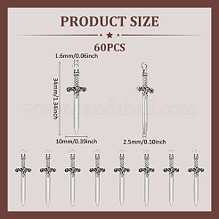 60 шт. Подвески из сплава в тибетском стиле&nbsp;TIBE-UN0001-13