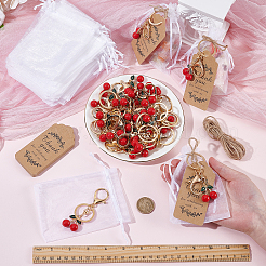 30шт. акриловые брелки-подвески в виде вишни&nbsp;KEYC-TW00001