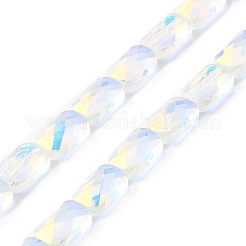 Transparentes perles de verre de galvanoplastie brins&nbsp;EGLA-I017-03-AB05
