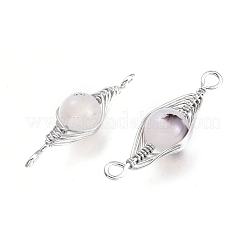 Соединители звеньев натурального агата&nbsp;G-K305-A07-P