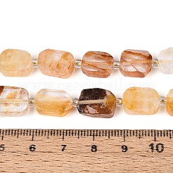 Натуральный желтый гематоидный кварц/золотые целебные кварцевые бусины нити&nbsp;G-T138-26A-03