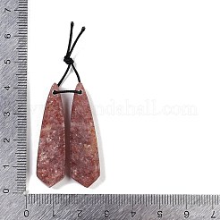 Натуральные кварцевые подвески из клубники&nbsp;G-Q176-02