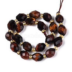 Натуральный красный тигровый глаз бисер пряди&nbsp;G-N342-53-8x6-04