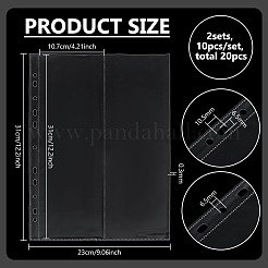 10 шт. пластиковых конвертов для фотокарточек с карманами&nbsp;DIY-WH0709-071A