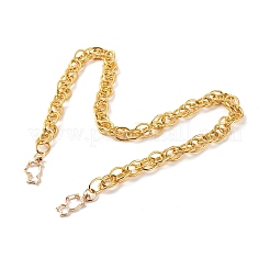 Ручки для сумок из алюминиевых цепей с двойным звеном&nbsp;AJEW-BA00087