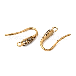 Крючки для сережек из нержавеющей стали 304 со стразами&nbsp;STAS-B128-43G