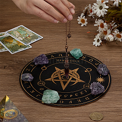 Натуральный аметистовый конус биолокационный маятник большие заостренные подвески&nbsp;AJEW-WH0606-26B