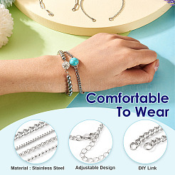 7 шт. 7 стиля из нержавеющей стали для самостоятельного изготовления браслета&nbsp;AJEW-TA00031