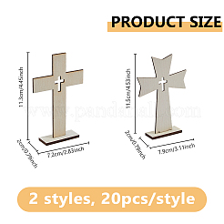 40 шт. 2 стиля для украшения витрины из дерева на Хэллоуин&nbsp;AJEW-DC0003-29