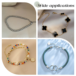 80 шт. 4-цветное ионное покрытие (IP) из нержавеющей стали 304 карабины-лобстеры&nbsp;STAS-DC0006-22