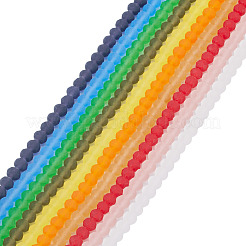 10 Stränge 10 Farben transparente Glasperlenstränge&nbsp;EGLA-TA0013-36