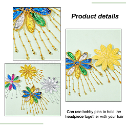 Ahademaker 4pcs 4 couleurs sequin fleurs&nbsp;DIY-GA0003-79
