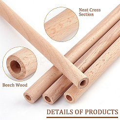 Unbehandelte Buchenholzstäbe&nbsp;WOOD-OC0002-52