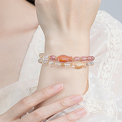 60шт 5 цвета гальванические стеклянные бусины&nbsp;EGLA-LP0001-01