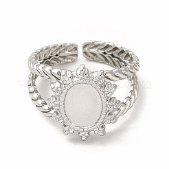 Устойчивая к потускнению нержавеющая сталь 304 с открытыми манжетами RJEW-B027-23P