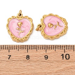 Подвески из нержавеющей стали 304 с эмалью&nbsp;STAS-U061-51G-02B