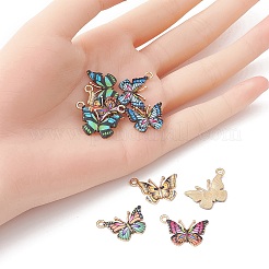 10шт 5 цвета легкие золотые подвески с эмалью&nbsp;ENAM-YW0002-78