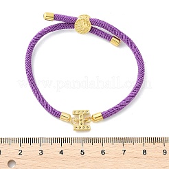 Bracelets réglables en nylon&nbsp;X-BJEW-C096-01G-09