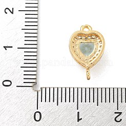 Verbindungsanhänger aus Messing mit kubischem Zirkonia-Pavé&nbsp;KK-Z072-06G-01