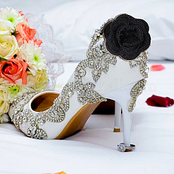 3d цветок розы полиэстер компьютеризированный вышитый орнамент аксессуары&nbsp;DIY-NB0008-21C