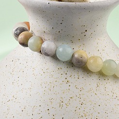 Bracciali elasticizzati in amazonite naturale&nbsp;BJEW-K212-A-007