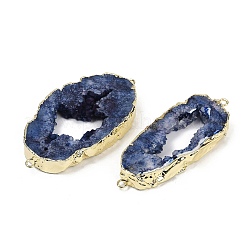 Liens en agate druzy naturelle teintée&nbsp;G-R012-05G-01