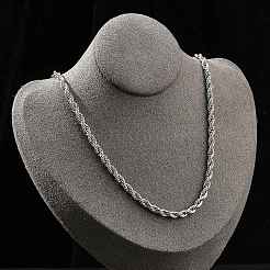 Ожерелья из латунной веревки для мужчин и женщин&nbsp;NJEW-G160-09P