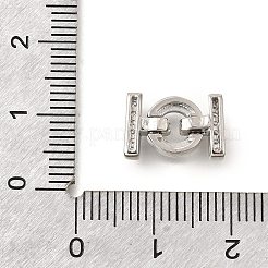 Реечное покрытие латунь микро паве прозрачный кубический цирконий складные застежки&nbsp;KK-V008-23P