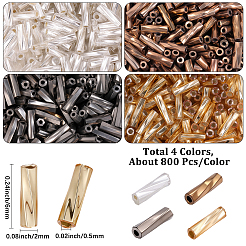 3200 perles de verre torsadées de 4 couleurs&nbsp;SEED-PA0001-51B