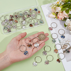 36шт 9 брелока из натуральных драгоценных камней&nbsp;KEYC-PH01581